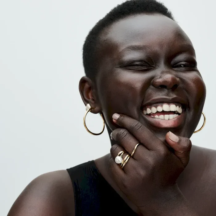 Baroque Treated Freshwater Cultured Pearl Stud Earrings - Image 4