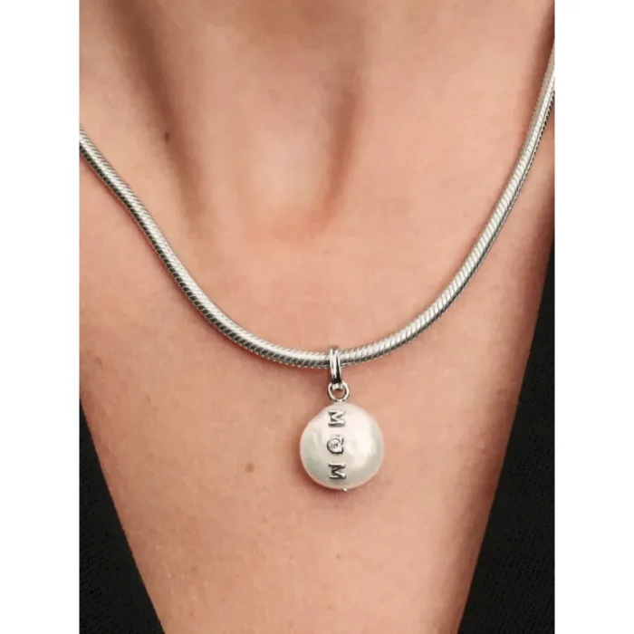 Treated Freshwater Cultured Baroque Pearl Mom Dangle Charm - Image 2