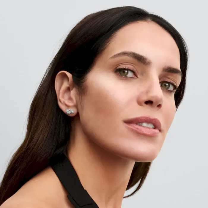 Embracing Halo Stud Earrings - Image 3