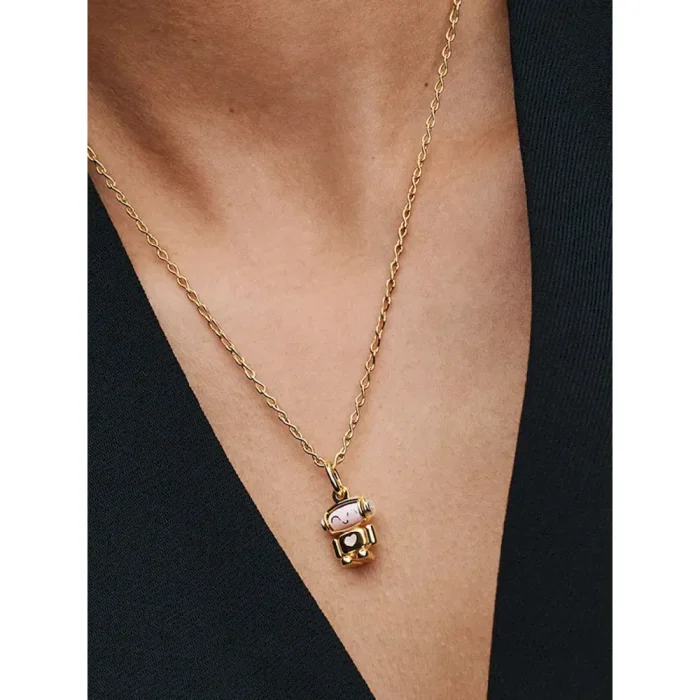 Engravable Rectangle Tag Pendant Necklace Set - Image 10