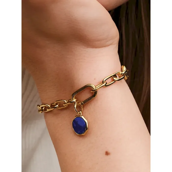 Blue Engravable Mini Medallion Charm - Image 2