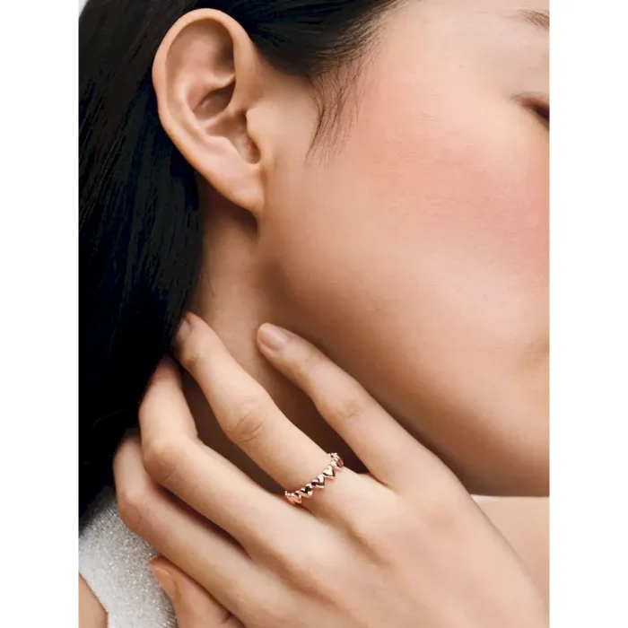 Row of Hearts Ring - Image 3