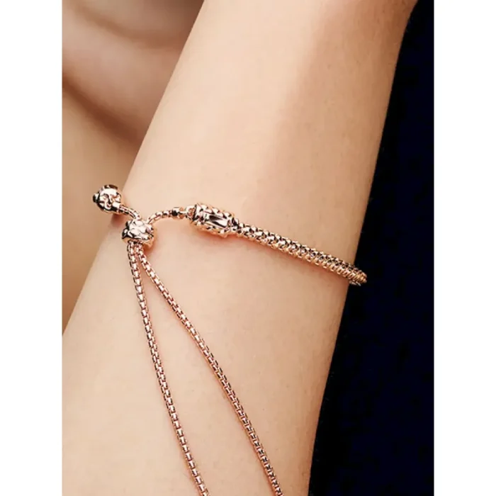Studded Chain Slider Bracelet - Image 2