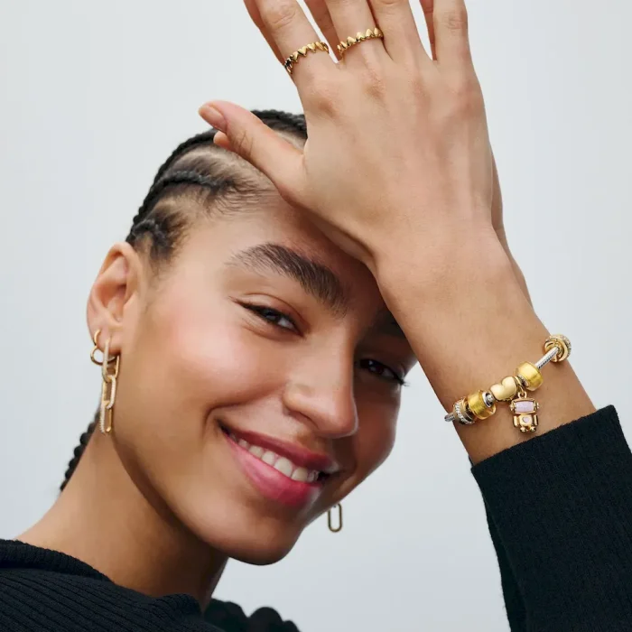 Clear Sparkling Row Clip Charm - Image 4