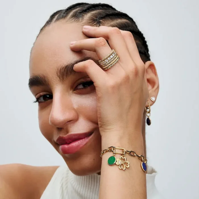 Green Engravable Mini Medallion Charm Necklace Set - Image 9