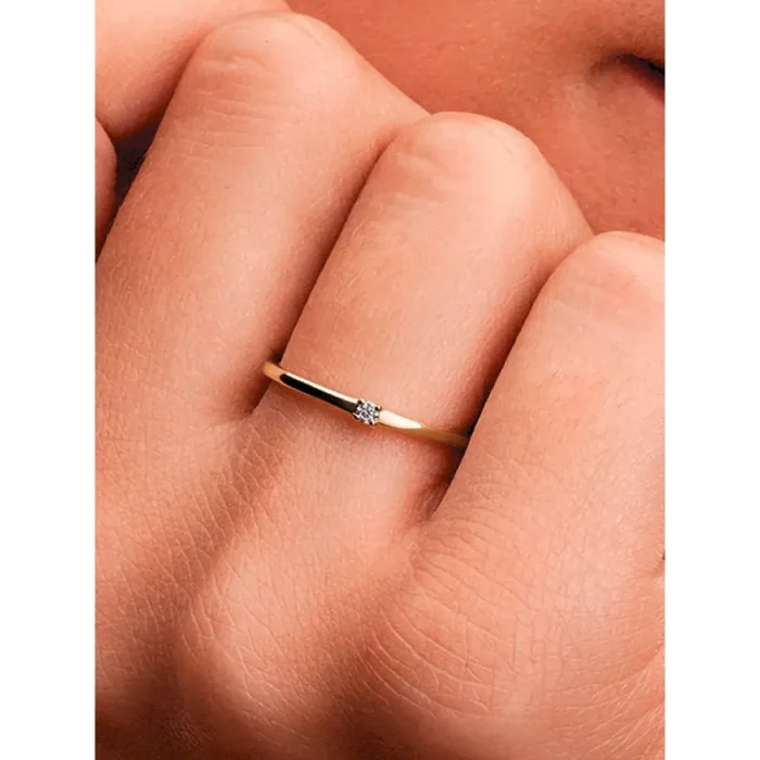 Pandora Era 14k Gold Lab-grown Diamond Single Stone Ring - Image 3