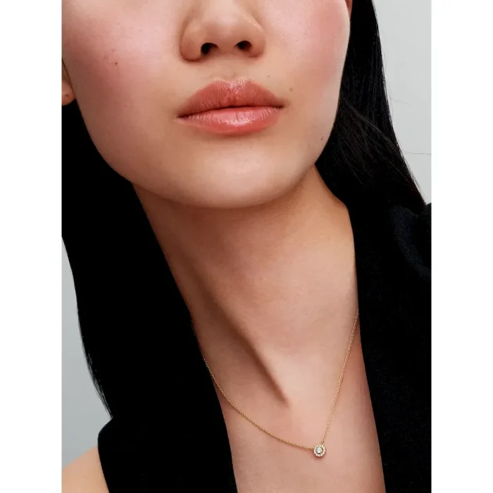 Golden Pave Halo Jewelry Set - Image 12