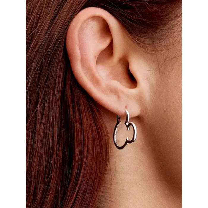 Disney Mickey Mouse Silhouette Hoop Earrings - Image 2