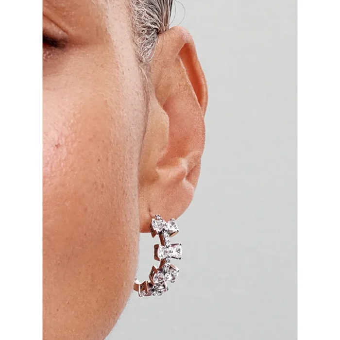 Sparkling Bow Stackable Earring Set - Image 4