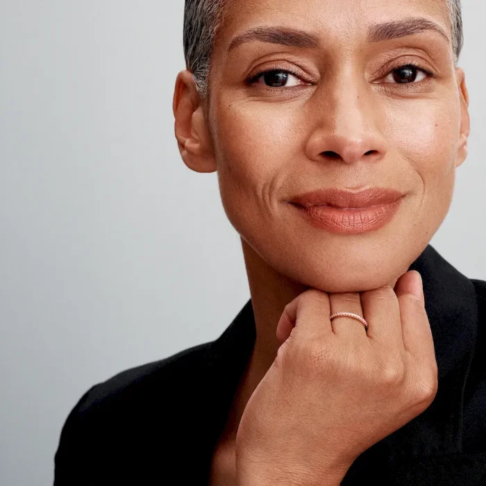 Pink Sparkling Elevated Heart Ring Set - Image 5