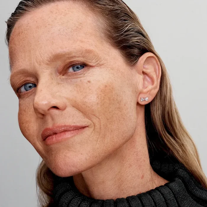 Sparkling Bow Stackable Earring Set - Image 9