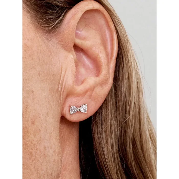 Sparkling Bow Stackable Earring Set - Image 8