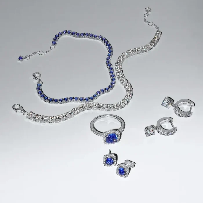 Sparkling Blue Tennis Bracelet - Image 6