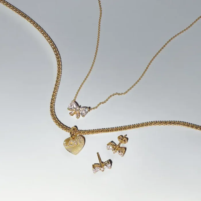 BE LOVE Engravable Golden Love Heart Charm Bracelet Set - Image 8