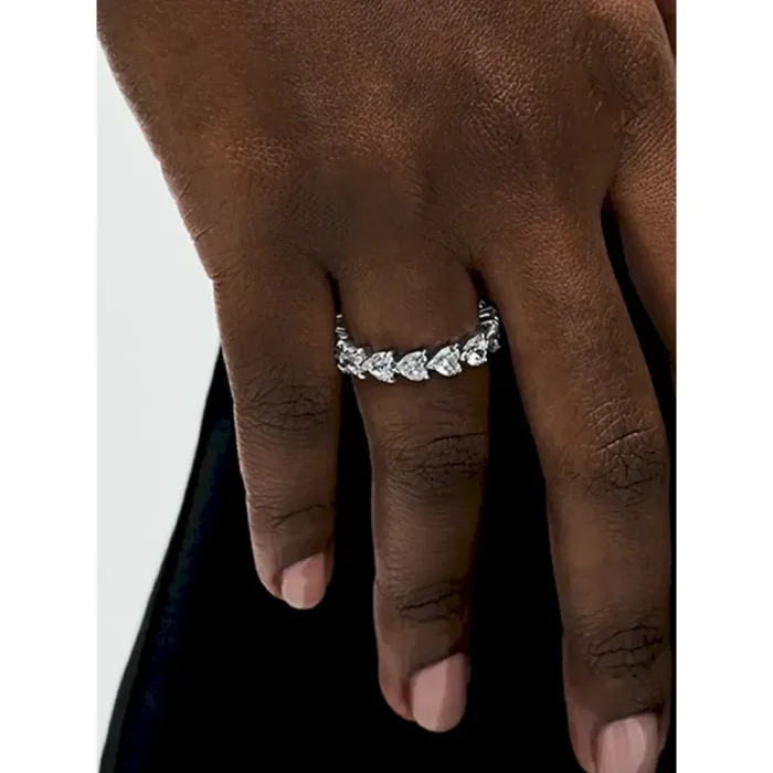 Band of Clear Hearts Ring - Image 3