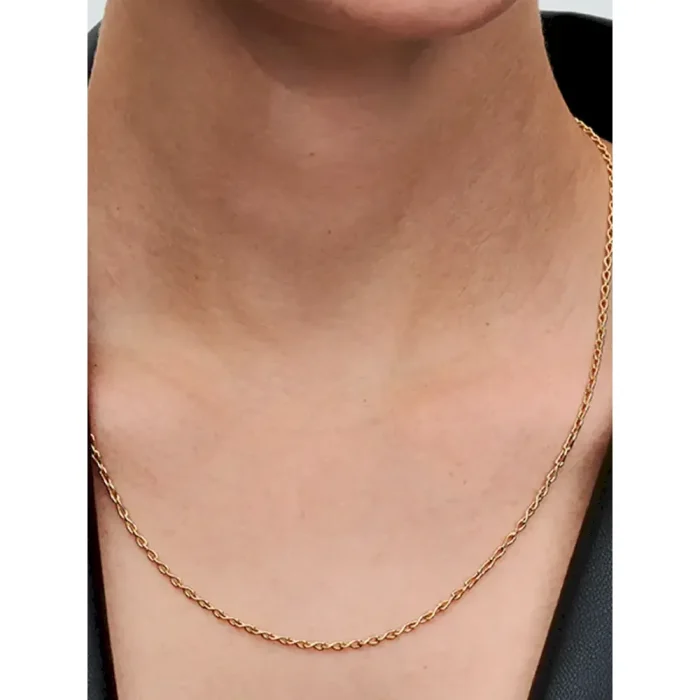 Engravable Rectangle Tag Pendant Necklace Set - Image 9