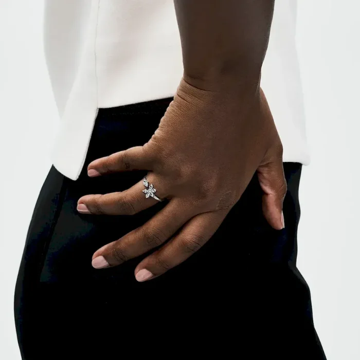 Sparkling Herbarium Cluster Open Ring - Image 3