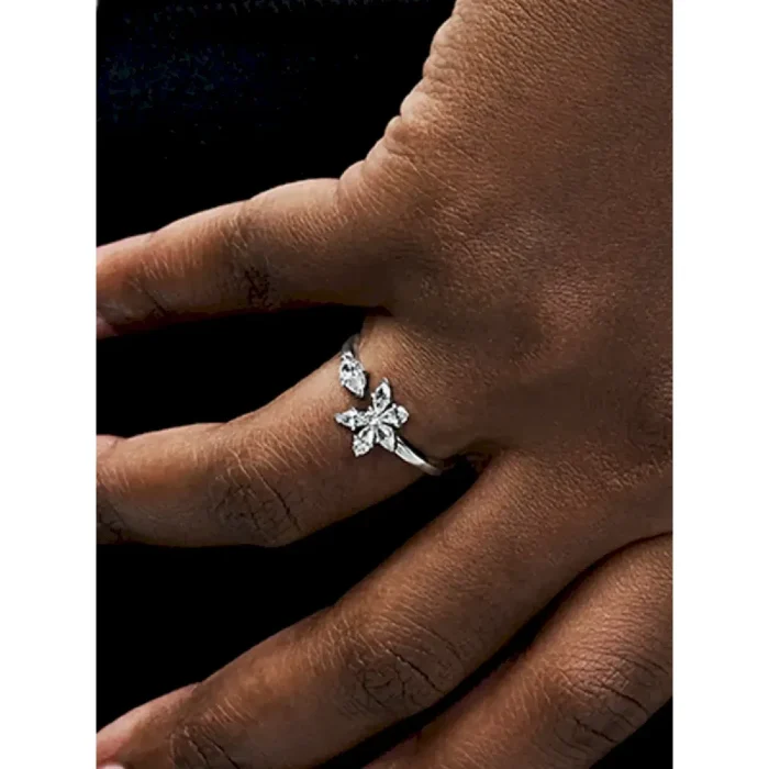 Sparkling Herbarium Cluster Open Ring - Image 2