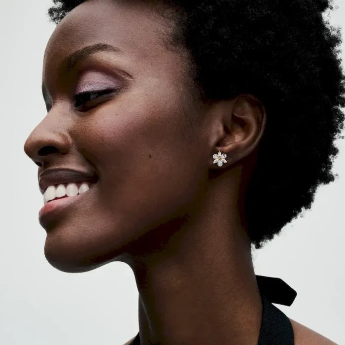 Sparkling Herbarium Cluster Stud Earrings - Image 4