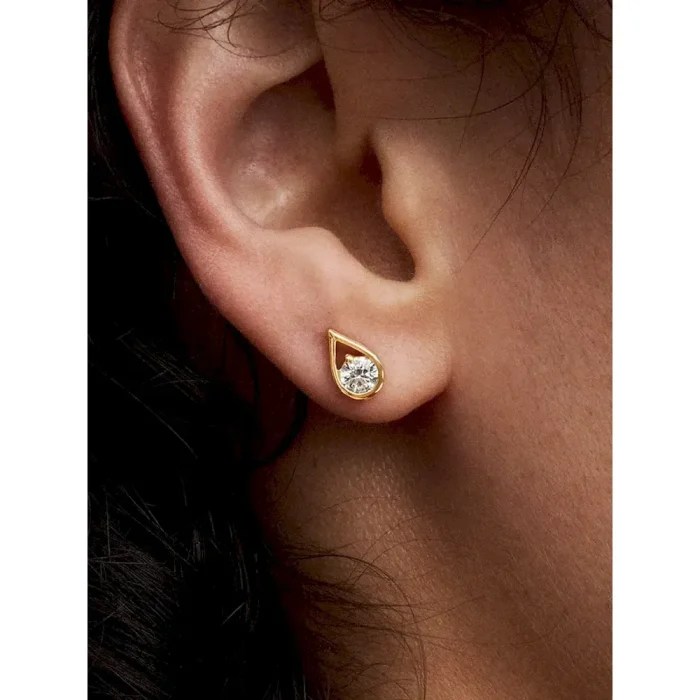Pandora Infinite 14k Gold Lab-grown Diamond Earrings - Image 2