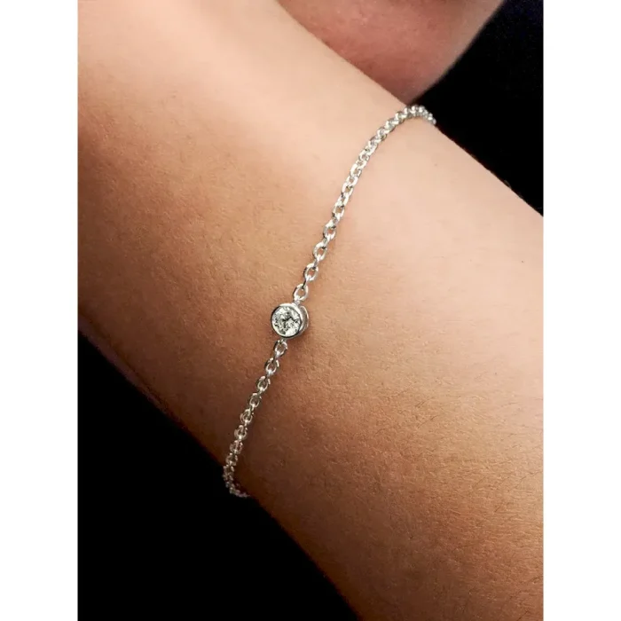 Pandora Era Bezel Sterling Silver Lab-grown Diamond Chain Bracelet - Image 2