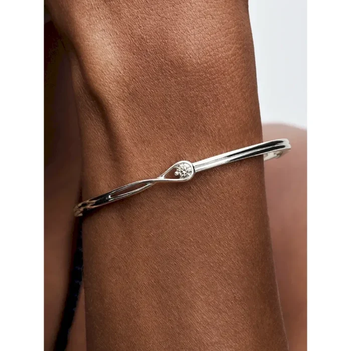 Pandora Infinite 14k White Gold Lab-grown Diamond Bangle - Image 2
